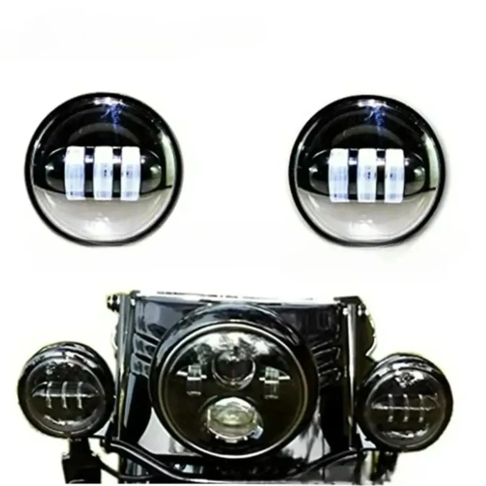 

For Classic FLHR Road King Foglamp Pair 4.5 Inch Motorcycle Fog Light 4 1/2 Inch DRL Halo Ring Passing Auxiliary Light