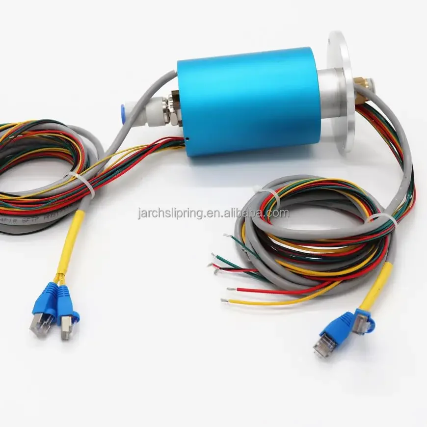 Hydraulic Pneumatic Through Hole Rotary Slip Ring 48 Wire Wireless Air Multi Turn Slip Ring Rotary Joint For Center Pivot