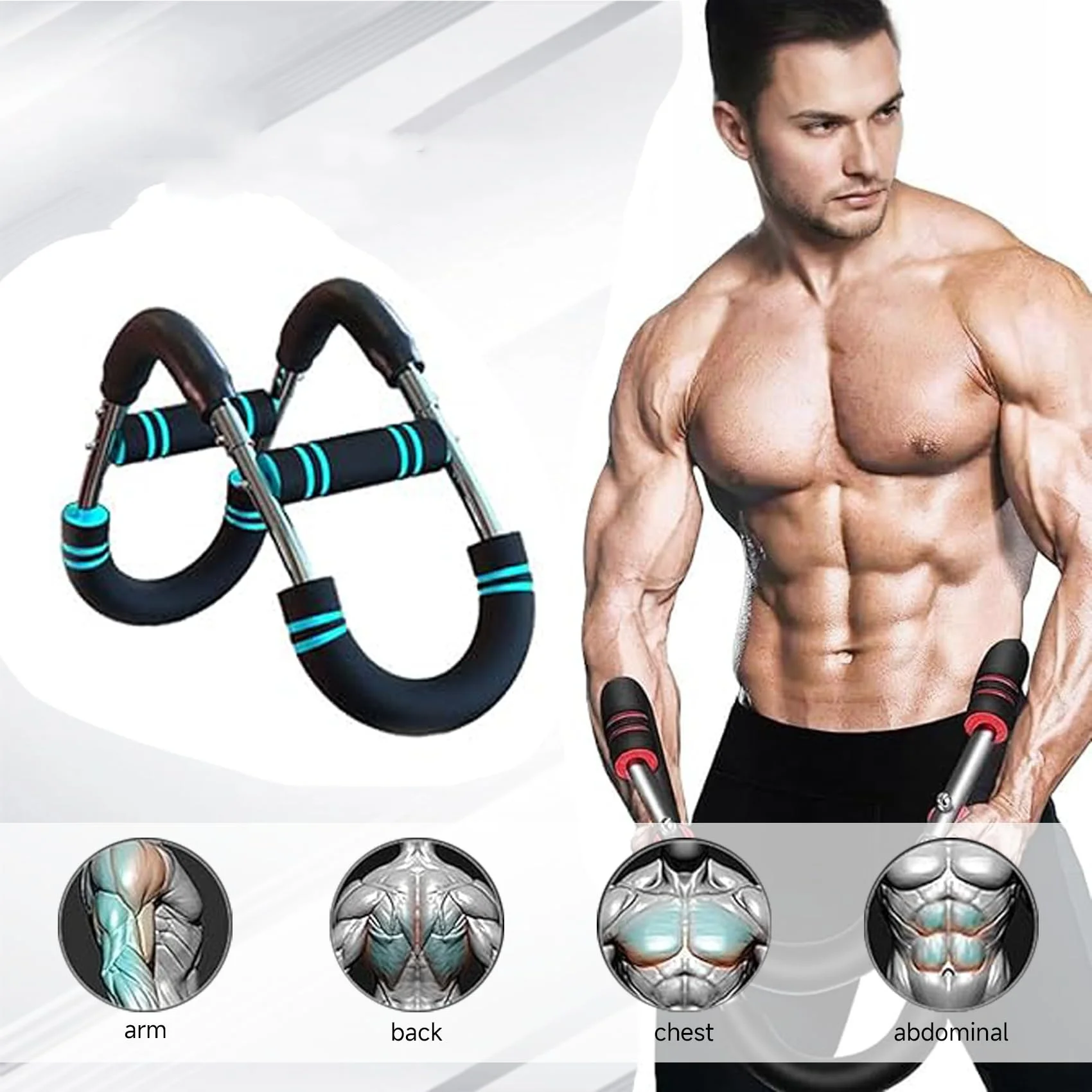 

Adjustable Arm Trainer With Resistance Bands Detachable Chest Expander For Upper Body Strength Training Home Gym Equipment