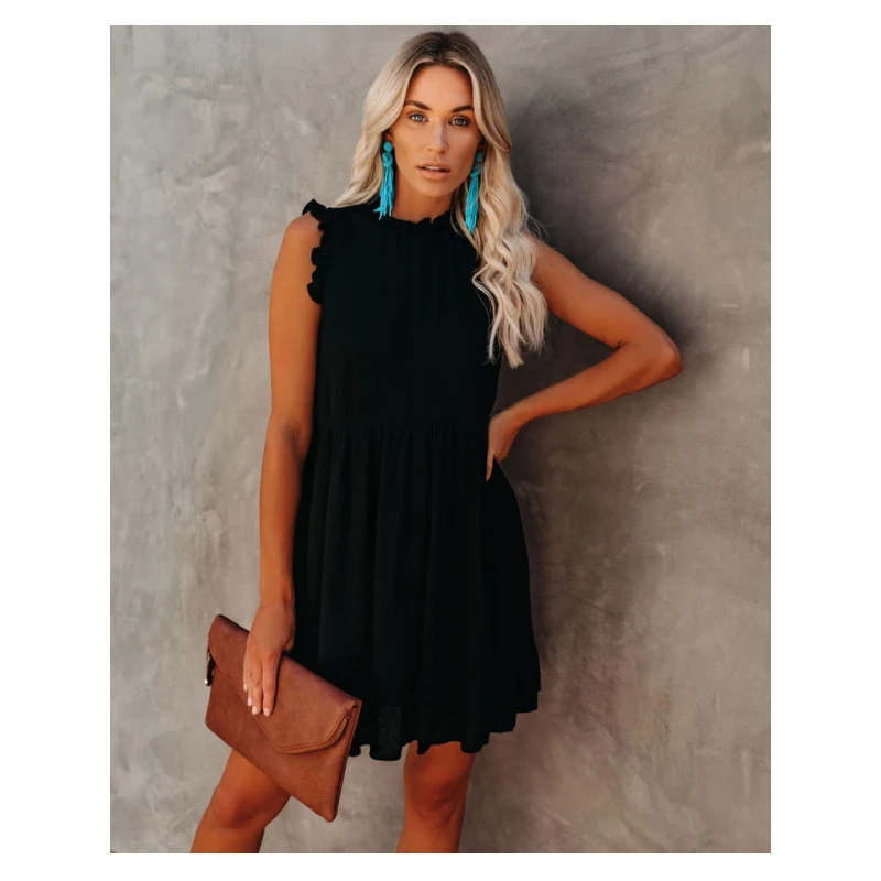 Faionable couleur aérienne ort Dr femmes à la mode rue Sle jupe Midi t-shirt couleurs même taille printemps été