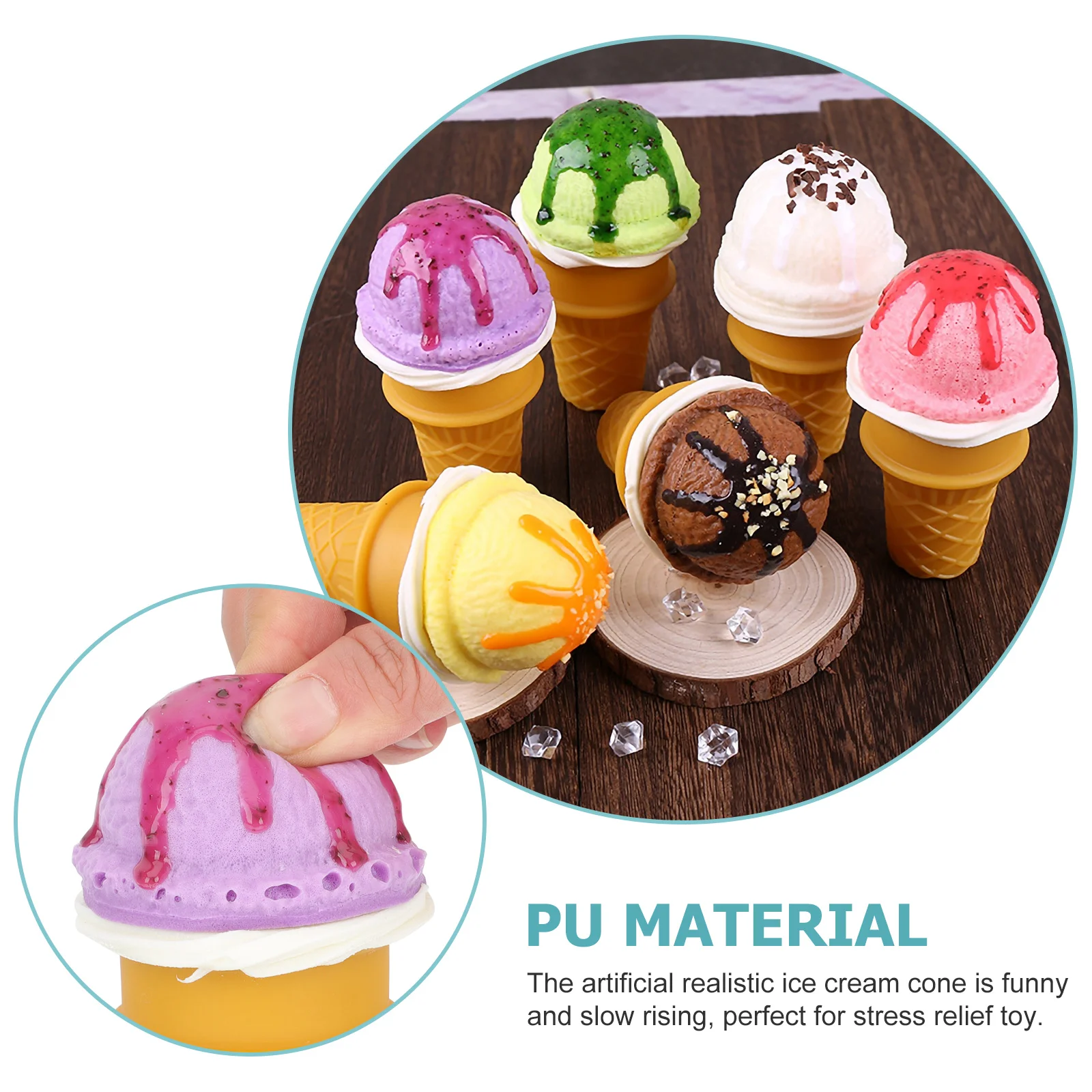 Simulation Ice Cream Display Prop Toy Party Decor Artificial Model Fruit Jumbo Gift Bag