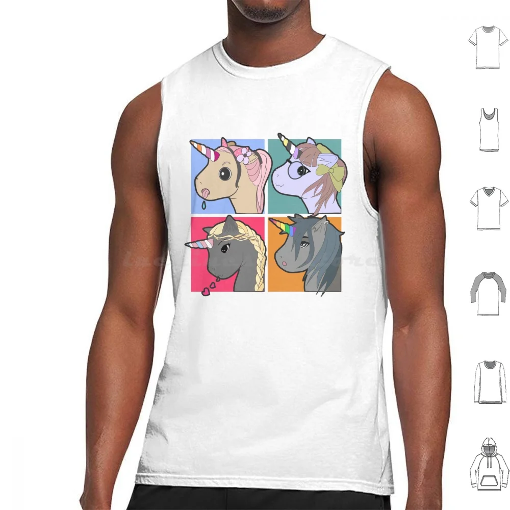 

Unicorns Tank Tops Vest Sleeveless Unicorn Cute Unicorns Rainbow Funny Animals Magic Birthday Fun Silly Fantasy Kids Animal