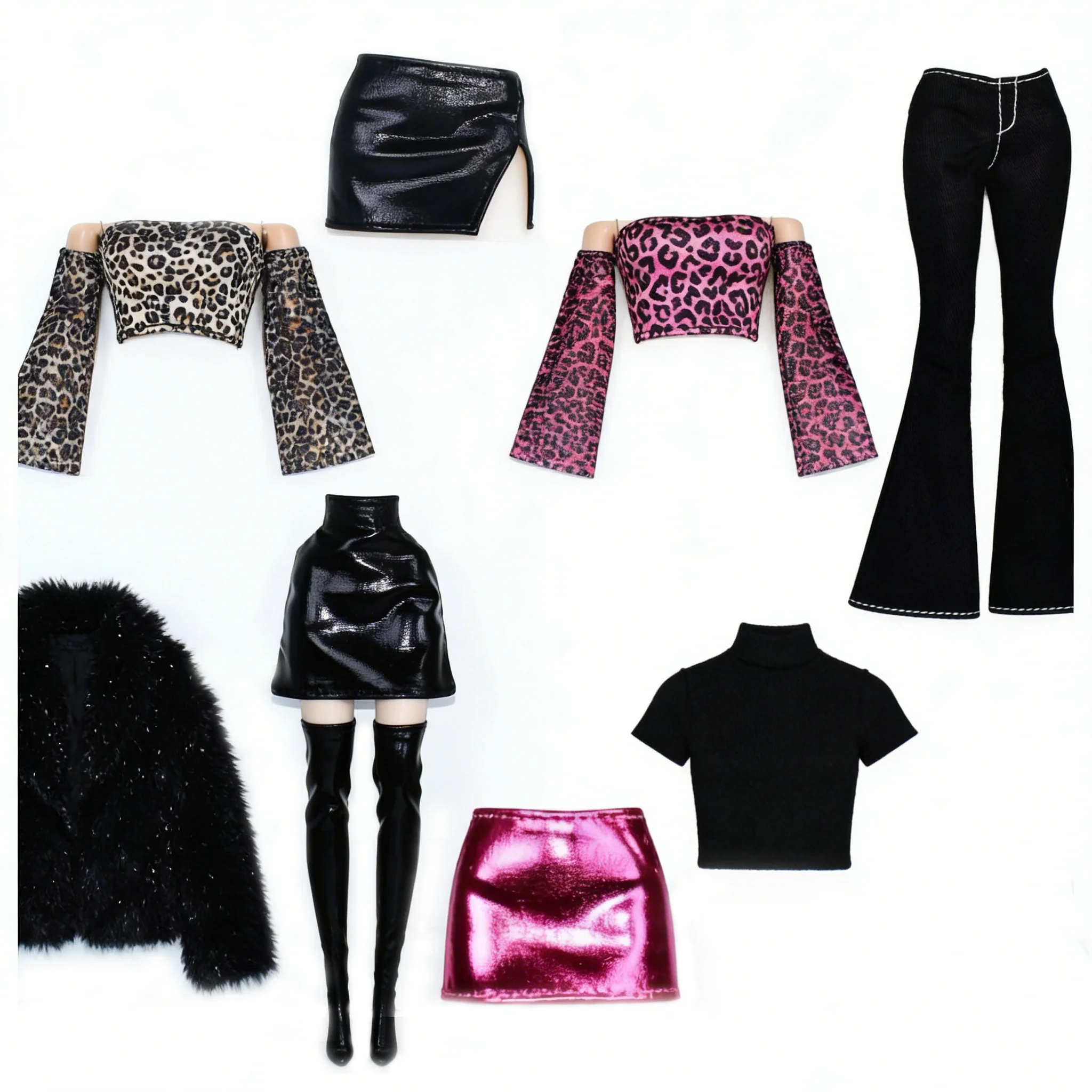 

30cm doll clothes set / top short skirt pant fashion clothing suit outfit for 1/6 Xinyi FR ST blyth OB BB Doll / dollhouse toy