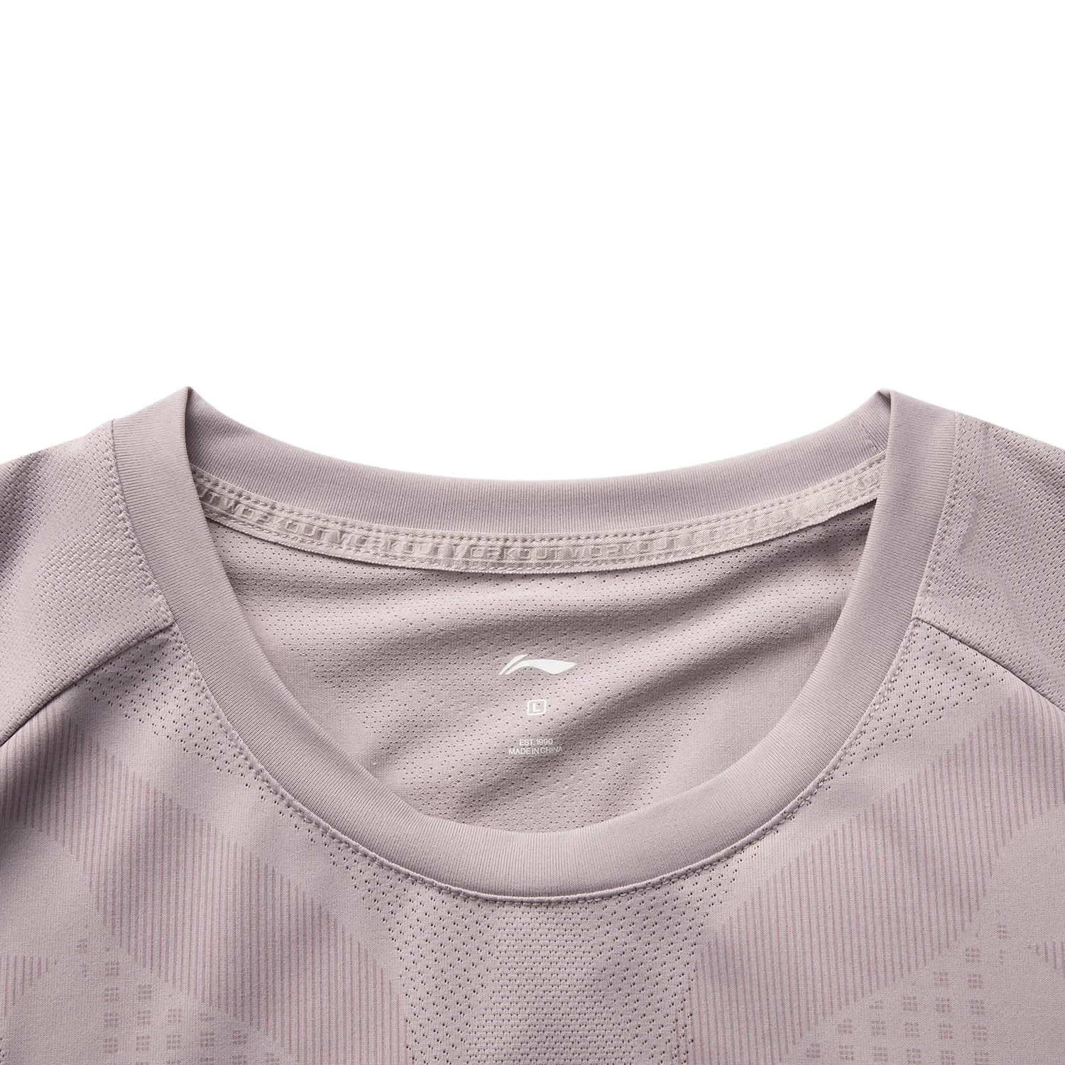 تي شيرت تدريب رجالي من Li-Ning في جاف فائق النحافة 89% بوليستر 11% إليستان بطانة عادية للياقة البدنية بأكمام قصيرة تي شيرت ATSV125