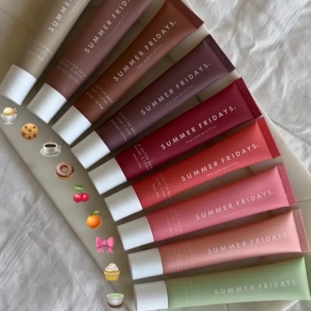 Fridays estivi Tubo morbido Specchio Lucidalabbra Olio per labbra Idratante Lucidalabbra trasparente Cura delle labbra originale Colorato Trucco quotidiano per le donne