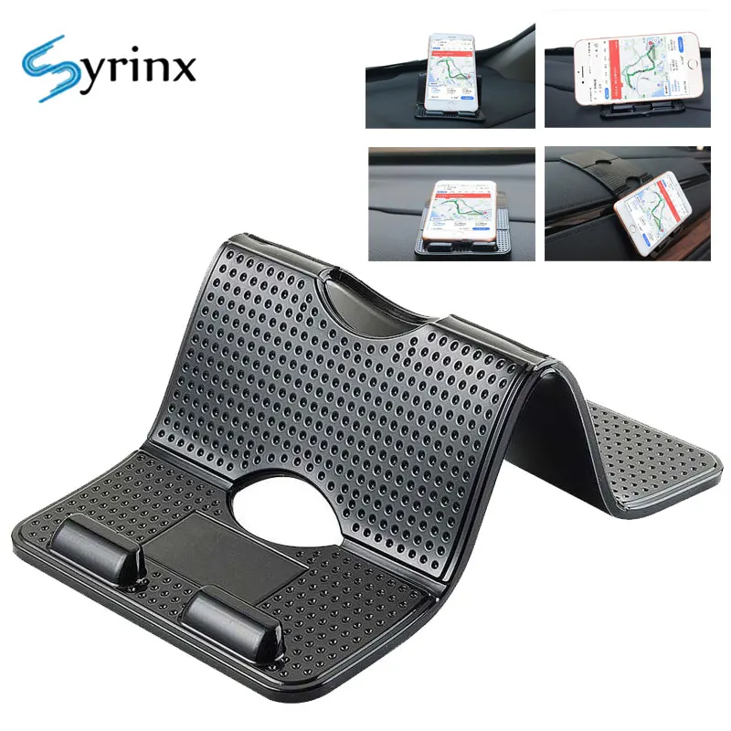 Multi-hole folding car mobile phone holder creative multi-functional nano traceless movable items non-slip adhesive cushion seat