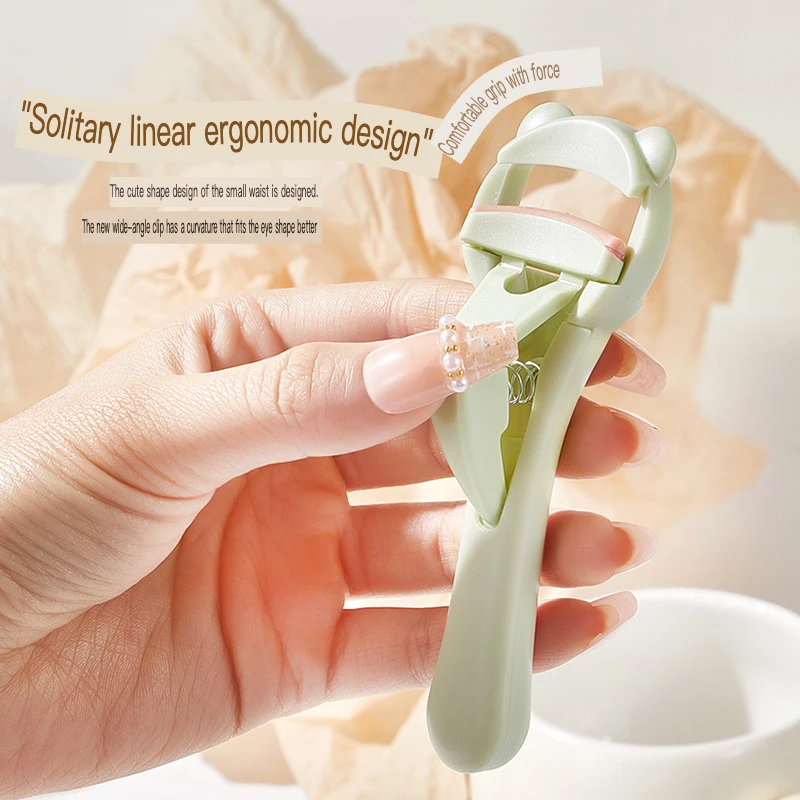 JONBOS Small Waist Eyelash Curler Wide Angle Sunflower Long Lasting Set No Eyelid pinch portable clip