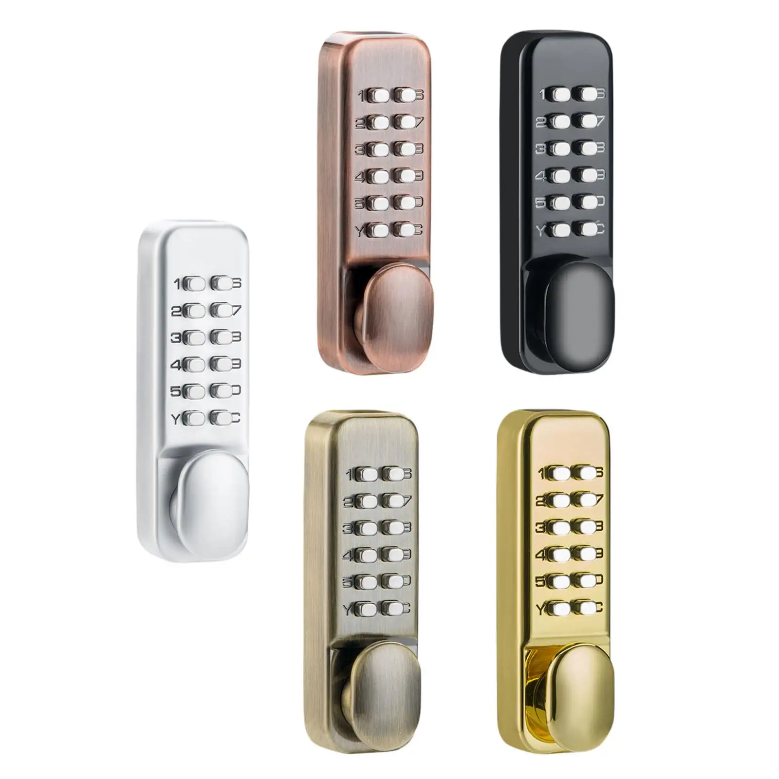 

Mechanical Door Lock Password Digital Code Easy to Install Waterproof Mechanical Keypad Door Lock for Outdoor Balcony Hotel Home