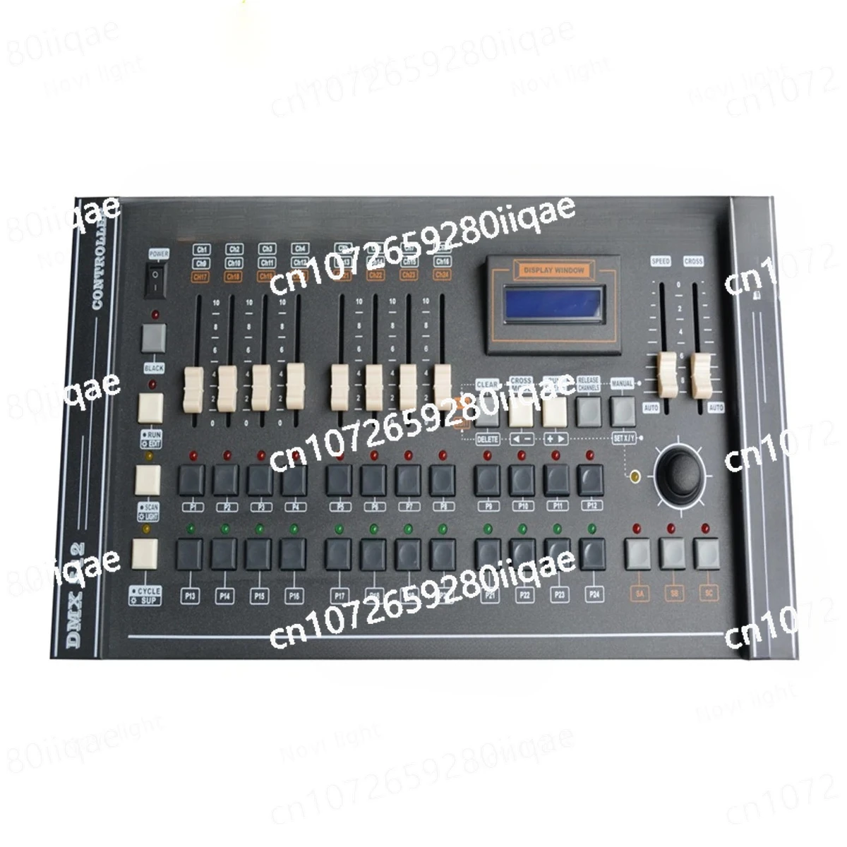 يمكن التحكم في 20 مصباح كمبيوتر لكل منها ما يصل إلى 24 قناة وحدة تحكم DMX DMX512 وحدة تحكم في إضاءة المسرح