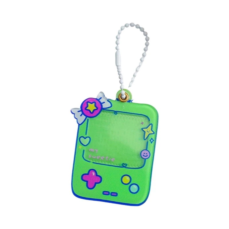  Creative Keyrings Acrylic Card Holders Keychain Photo Card Holders Photo Storage Pendant Card Clip