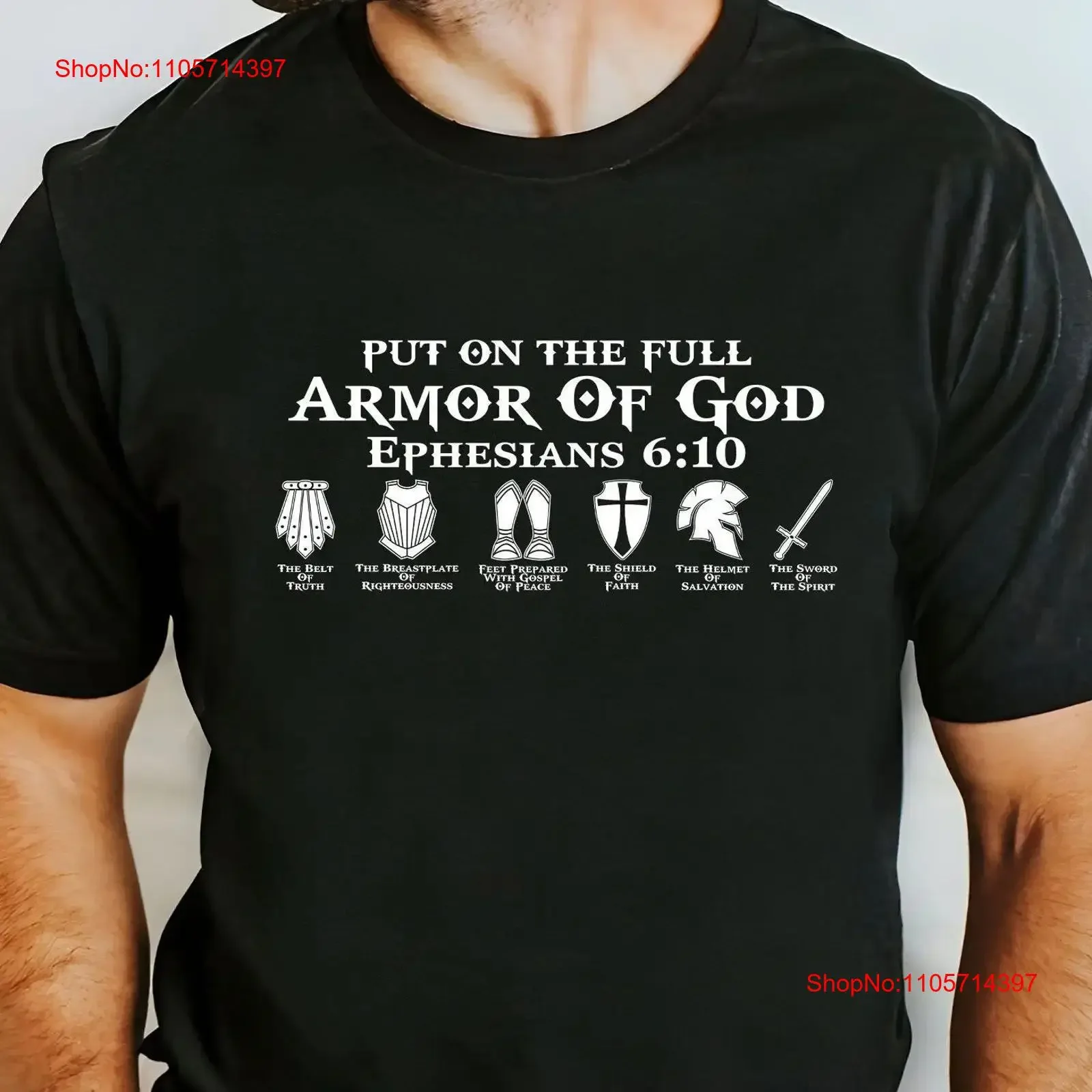 Armor of God T Shirt Church Service Faith Based Ephesians Religious Christian GifT KnighT vintage Washed Versatile