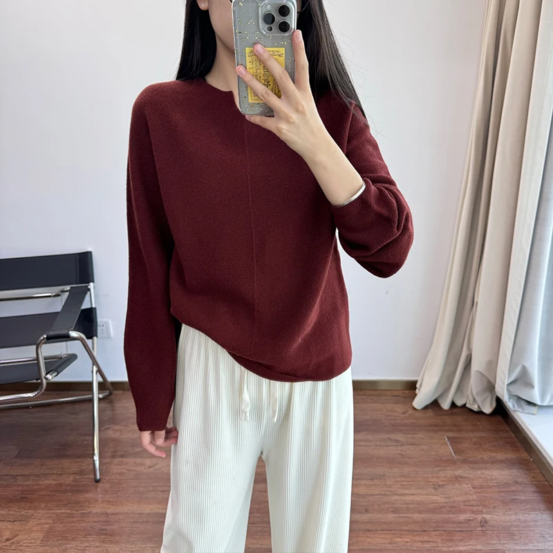 

Уютный мягкий шерстяной свитер Meecion с V-образным вырезом, свободный, повседневный, женский, длинный, вязаный жилет, милый, осенний, модный