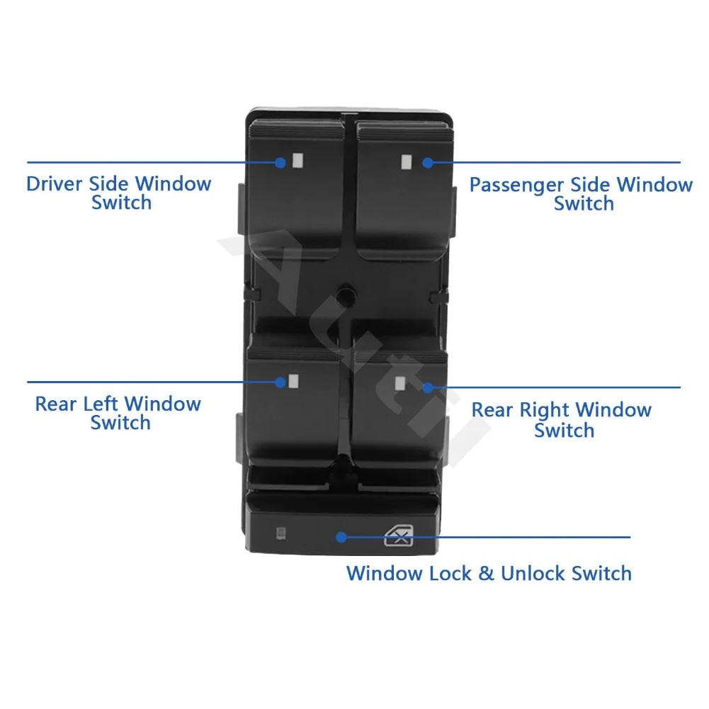 20945129 25789692 25951963 Front Left Power Window Switch for Chevrolet Silverado Traverse HHR GMC Sierra Yukon Buick 2005-2017