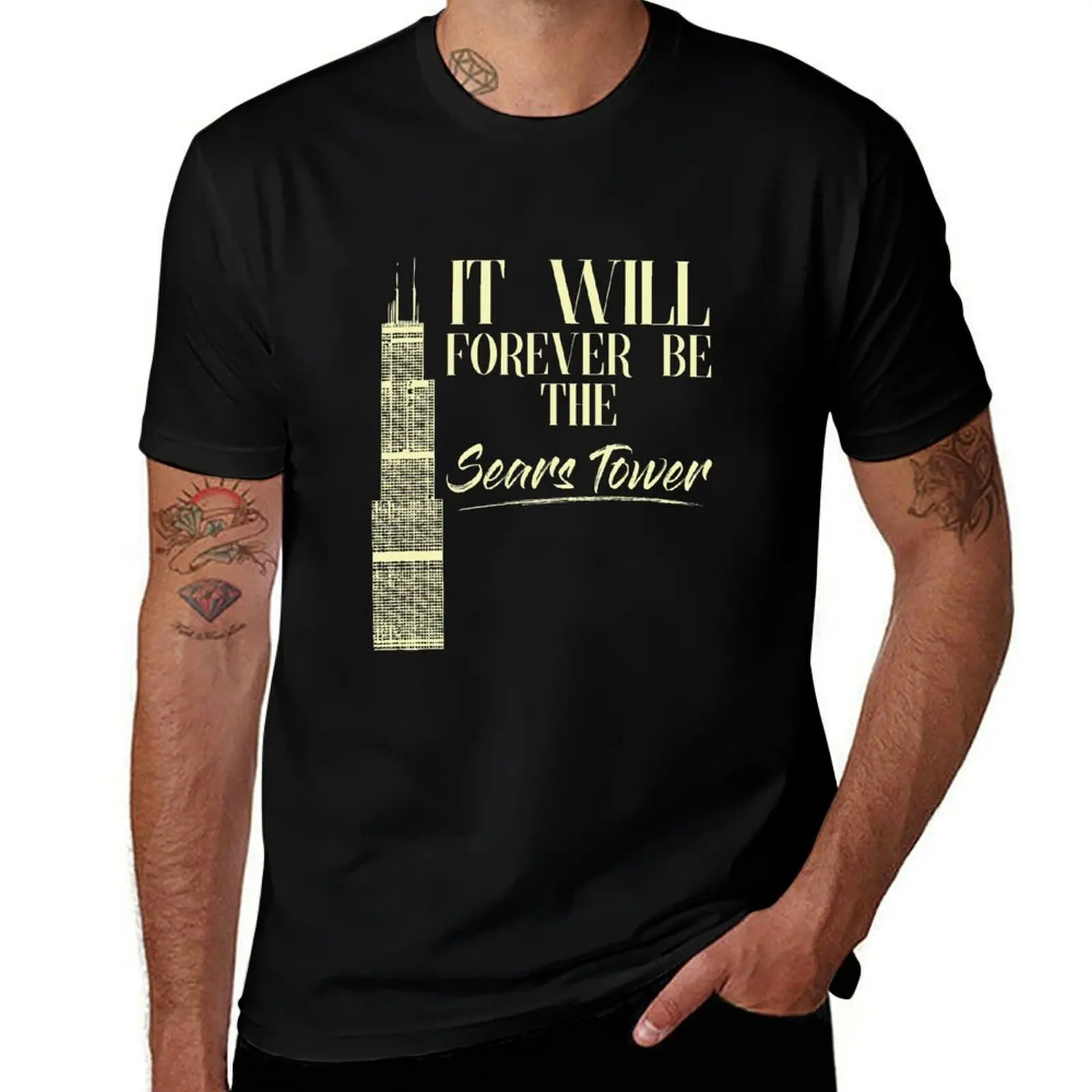 

Chicago Sears Tower T-Shirt man t shirt summer essential t shirt T-Shirt