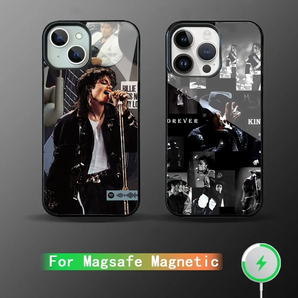 Michael Jackson Legendary Singer Phone Case For IPhone 15 14 13 Pro Max 11 12Mini Alex Mirror For Magsafe Wireless Charging Case