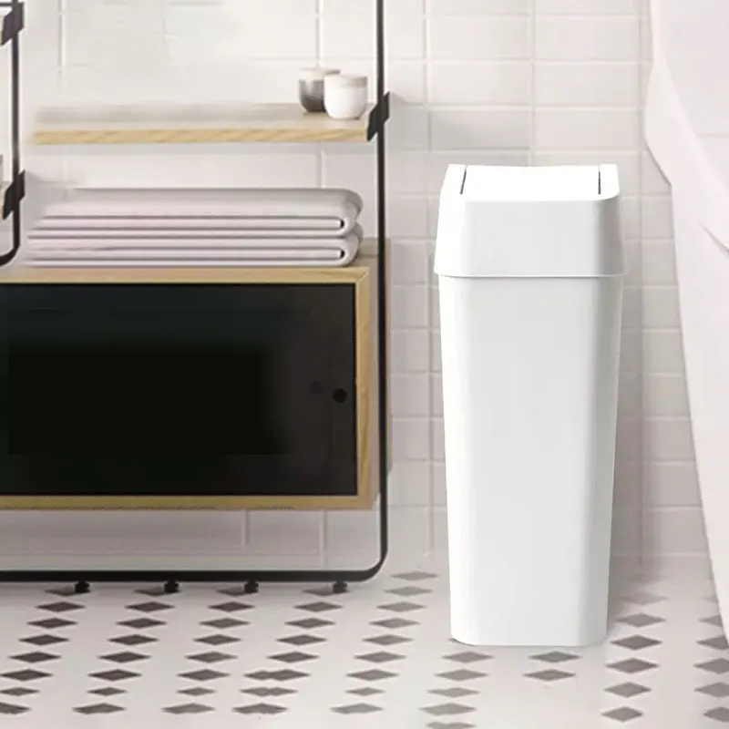 Narrow Slit Trash Can Shake Lid Household Large Living Room Storage Toilet Toilet Trash Can