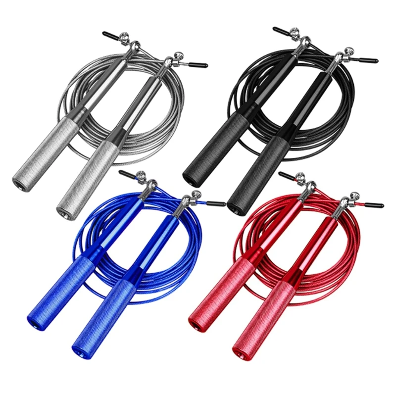 Adjustable Skippings Rope 360° Bearing Jump Rope Nonslip Handle Telescopic Jump Rope for Women Man Kids