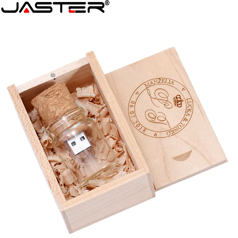 

Wooden Wedding Custom Pen Drive Free Custom Logo USB Flash Drives Brifting Bottle Memory Stick 64GB/32GB/16GB/8GB/4GB U Disk