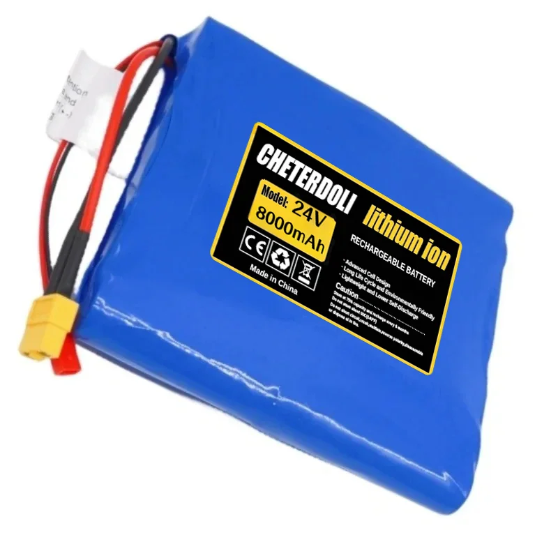 High Capacity 24V 8000mAh 7S2P 18650 Lithium Battery for Mini ,Compatible with 25.2V 29.4V Unicycle, Rechargeable Battery Pack