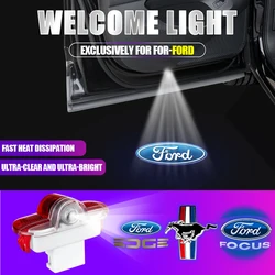 2PCS Auto Accessories Led Car Door logo Welcome Light Projector Lamp for Ford Mondeo 2007-2013  Max 2007-2008 FOCUS Accessories