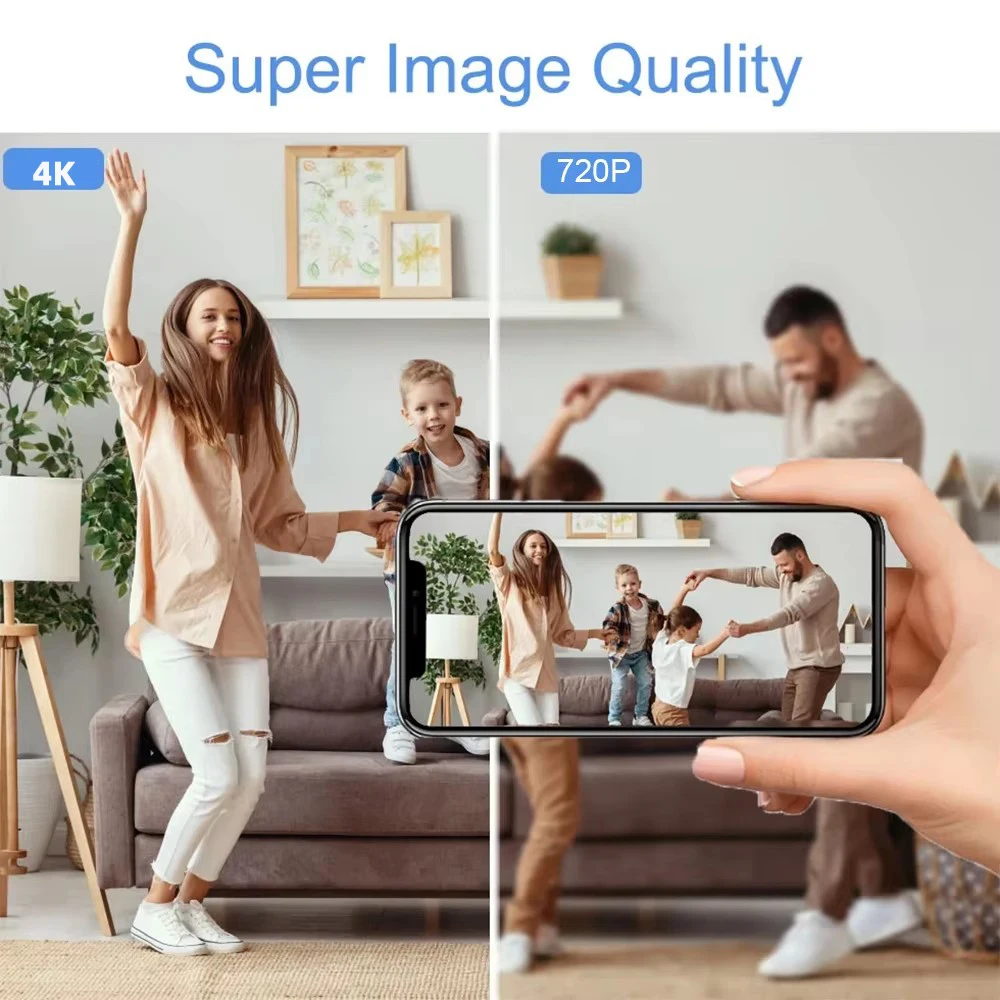 HD 4K Mini WiFi Clock Camera, Supports Mobile Detection, Remote Viewing, Circular Storage, Home Nanny Style WiFi Camera view 2