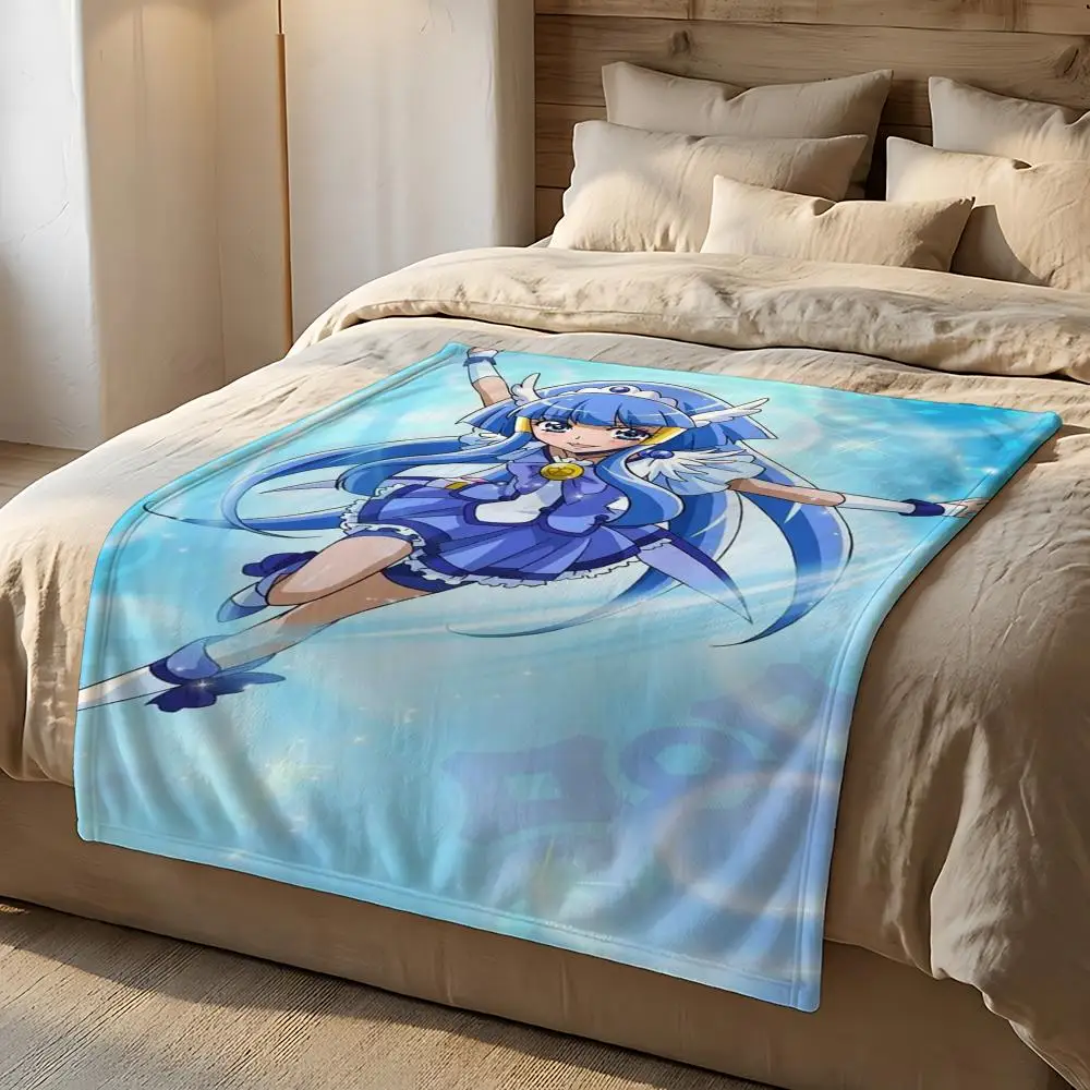 Animation S-Smile PreCure!S Throw Short Plush Throw Blanket Soft Skin-Friendly Multi-Scene Home Office