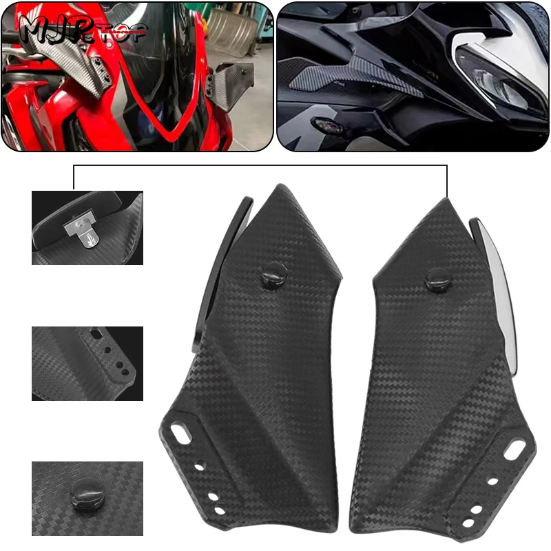 

2023 cbr650r Motorcycle Carbon Adjustable Mirror Flank Spoiler Fairing Wind Wing Mirrors For CBR650R CBR 650 R 2019-2024