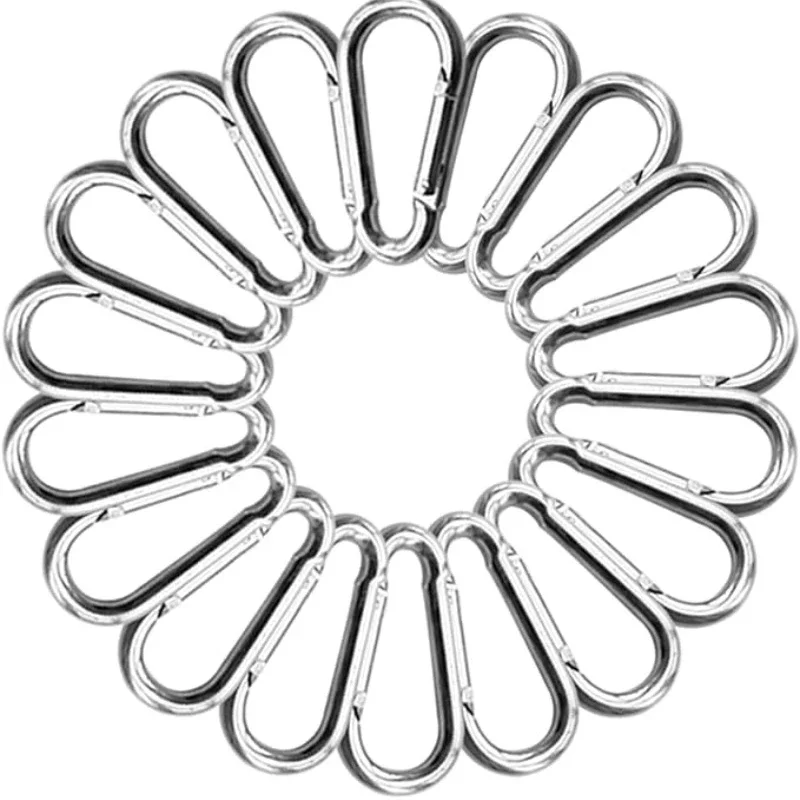 100-1Pcs Mini Carabiner Keychain Alluminum Alloy D-ring Buckle Spring Carabiner Snap Hook Clip Keychains Outdoor Camping Tool