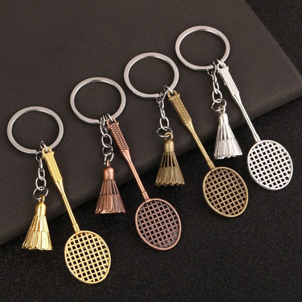 Liga Badminton Raquete Pingente, Vintage Keychain, Acessórios do presente, Novo, Peteca