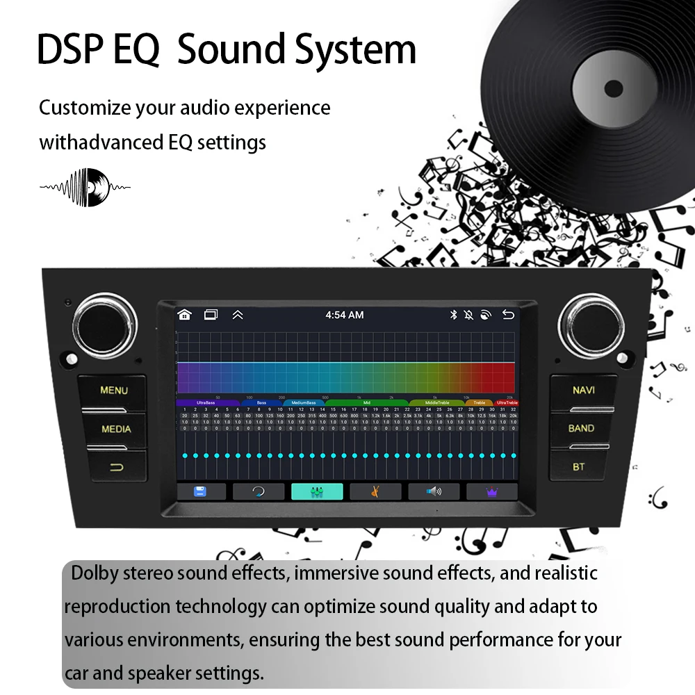 YuanChang 7 بوصة 2din أندرويد 14 Auto BT مشغل وسائط متعددة نظام تحديد المواقع والملاحة Carplay ، مناسبة لسيارات BMW 3-Series E90 E91 E92 E93 #2