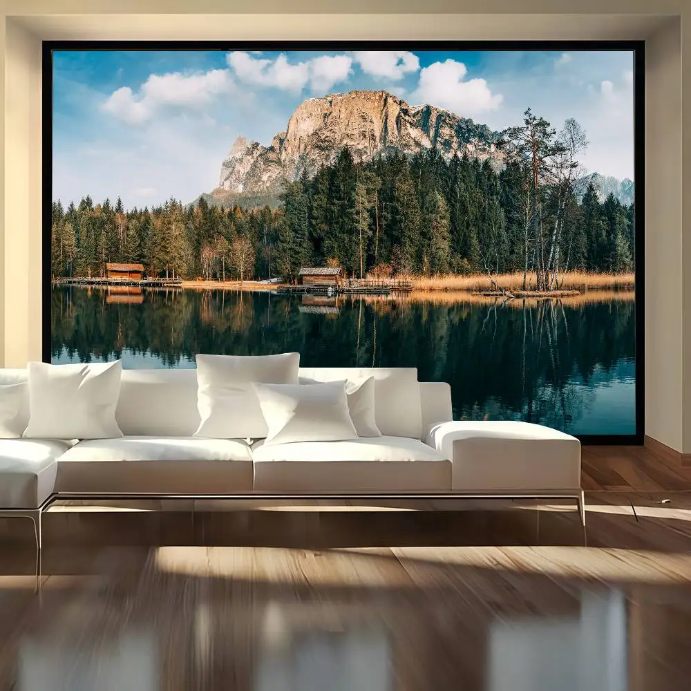 Lago Di Braies Photography Backgrounds For Kids Birthday Party Children Portrait Photo Backdrops