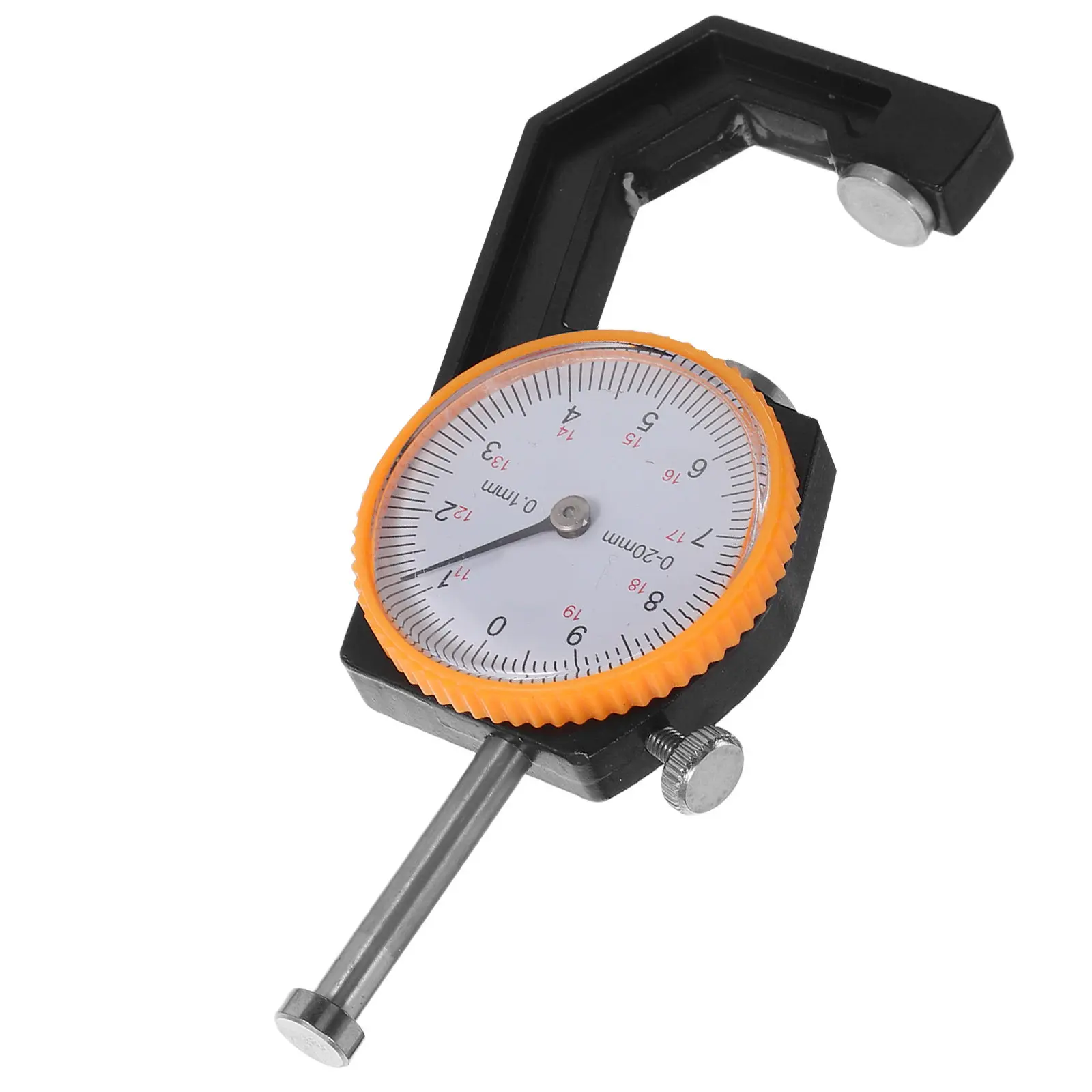 

Механический толщиномер с плоской головкой, металлический круглый индикатор для точного измерения толщины бумаги, ткани, пленки