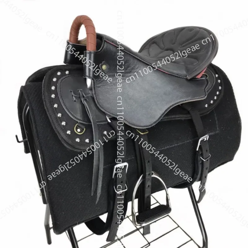 Large Saddle Full Set of Mongolian Saddle and Horse Gear New Cowhide Saddle Fine Equestrian Supplies