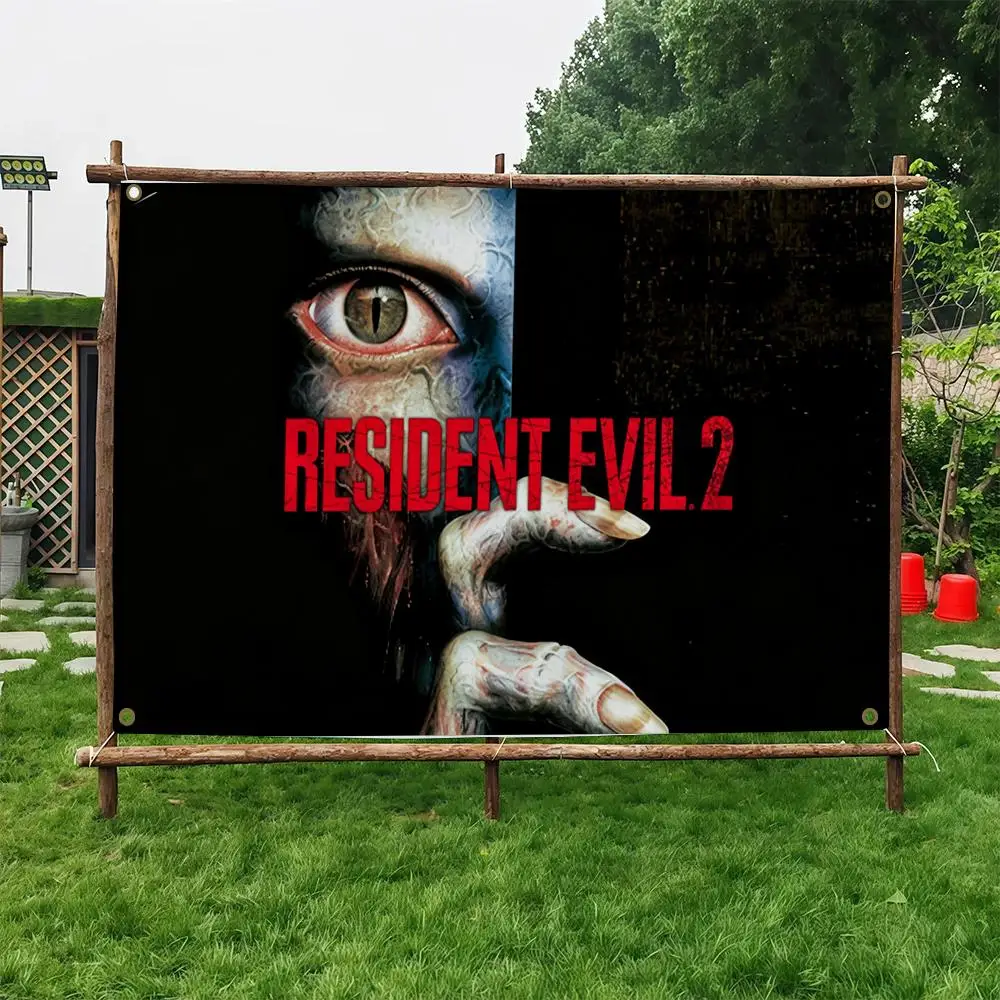 Flags Home Yard & Garden Decor Banner - Indoor Outdoor Wall Hanging Flag R-Resident Evil 2S
