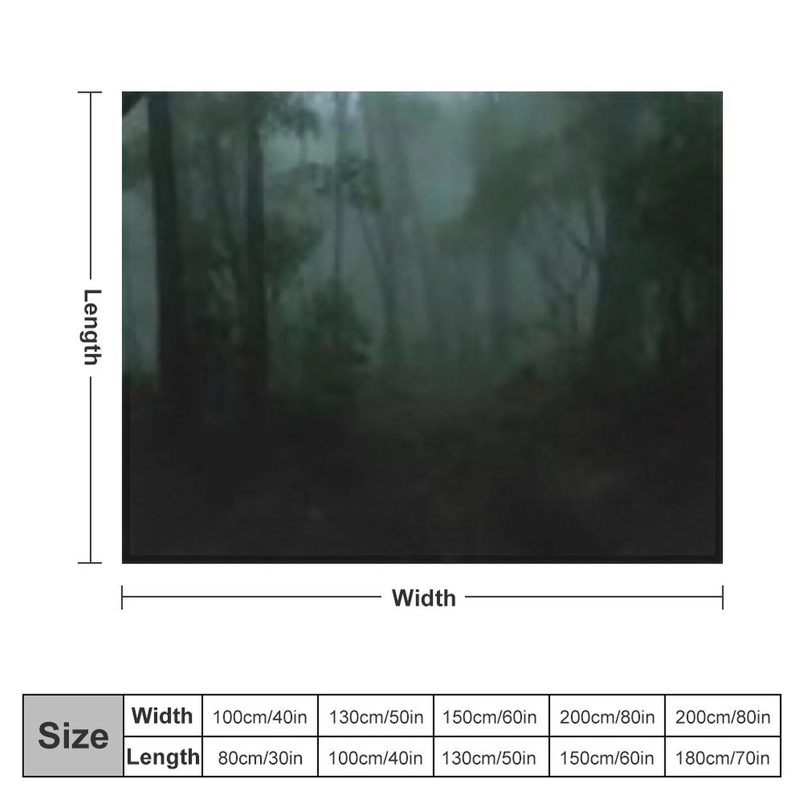 Misty Ancient Forest Throw Blanket wednesday christmas decoration Blankets