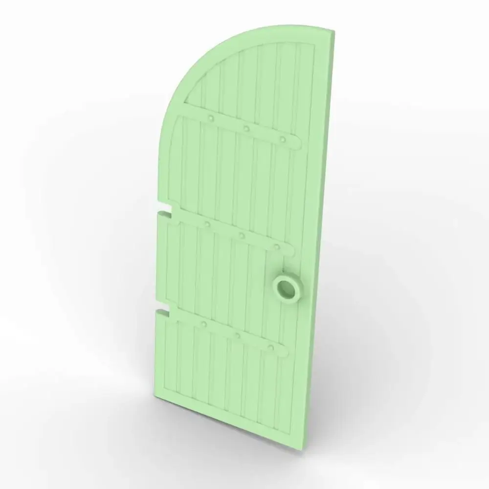 moc-1-шт-6105-замковые-ворота-высокотехнологичный-сменный-кирпич-специальная-дверь-1x3x7-изогнутый-верх-строительный-блок-игрушка-для-взрослых-праздничный-подарок