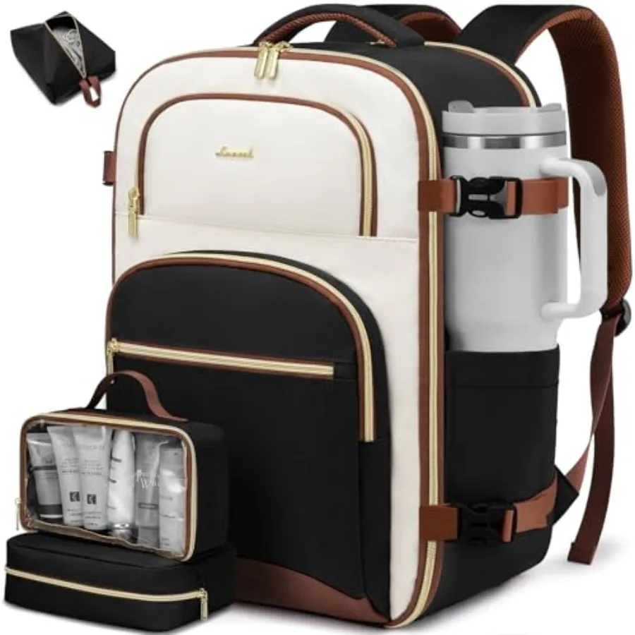 

Travel Backpack for Women, 40L Airline Approved Carry On Backpack Luggage with 3 Packing Cubes, TSA Personal Item Travel Bag, W