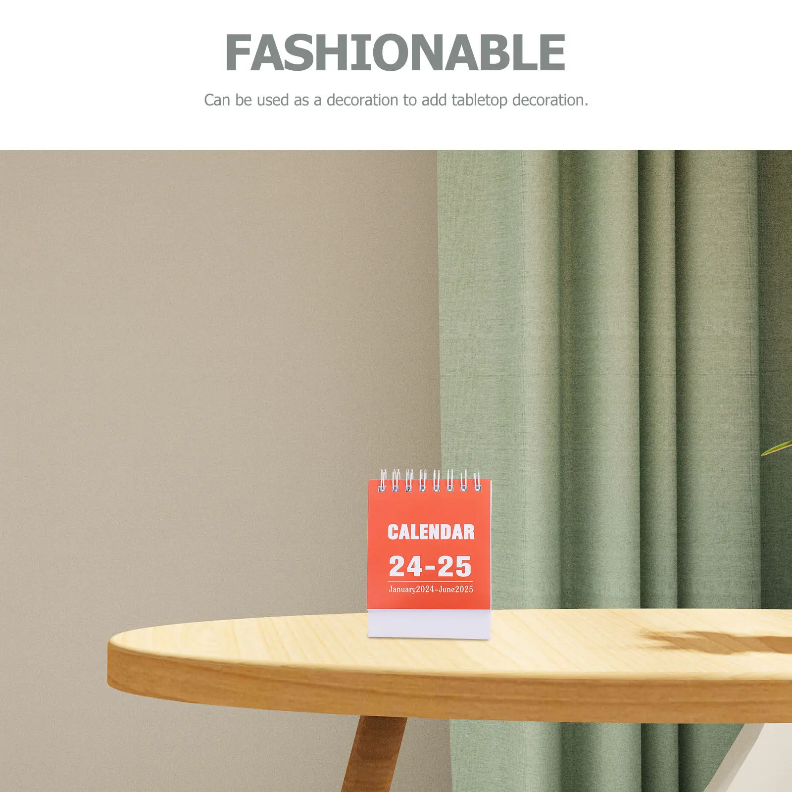 

Mini Desktop Calendar 2024-2025 Simple Flip Design for Daily Use Office Desk Organizer Household Monthly Planner Decorative