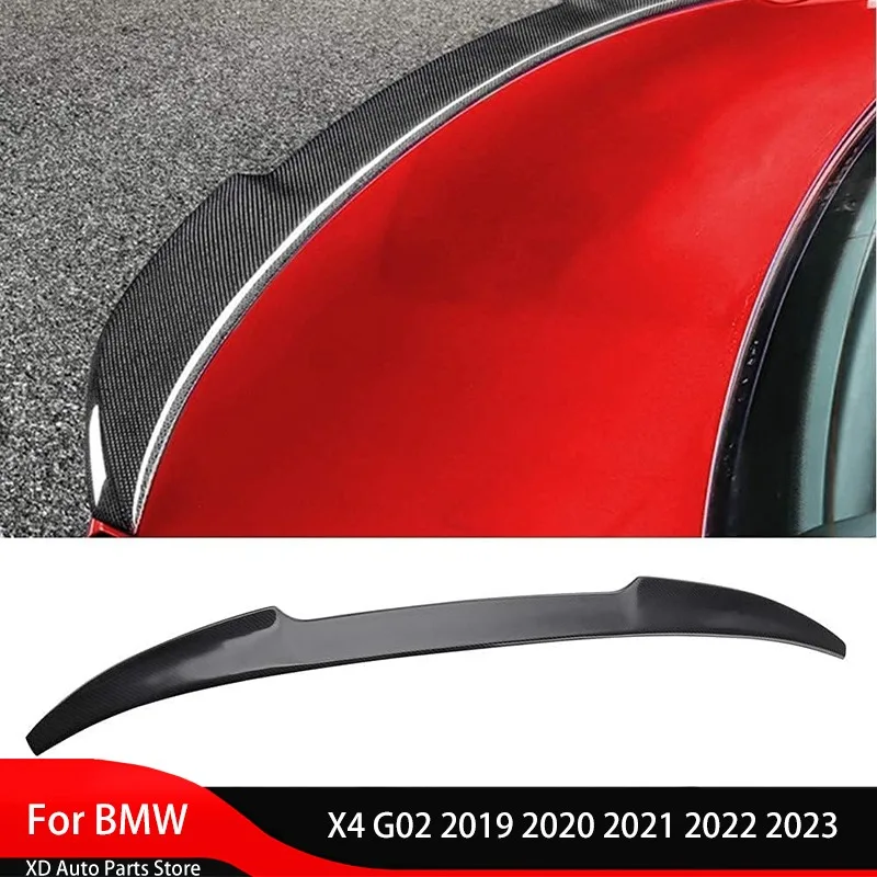 

Задний спойлер, крыло багажника, подходит для BMW X4 G02 2019 2020 2021 2022 2023 CS Style, спойлер на крышку багажника, автозапчасти из настоящего углеродного волокна