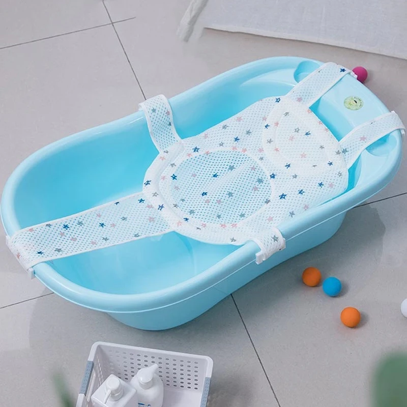 

Baby Bath Cushion Pad Newborn Bathtub Mat Infant Bath Supporter Net Baby Universal Nonslip Floating Bathing Tub Shower Mesh Seat