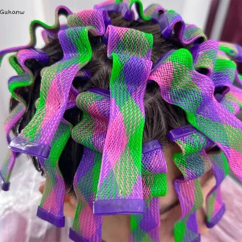 

Hair Roller Spiral Hair Curlers Magic Curls Hair Rollers With Hooks Man's Hair Curlers DIY Curly Hair Styling Kit