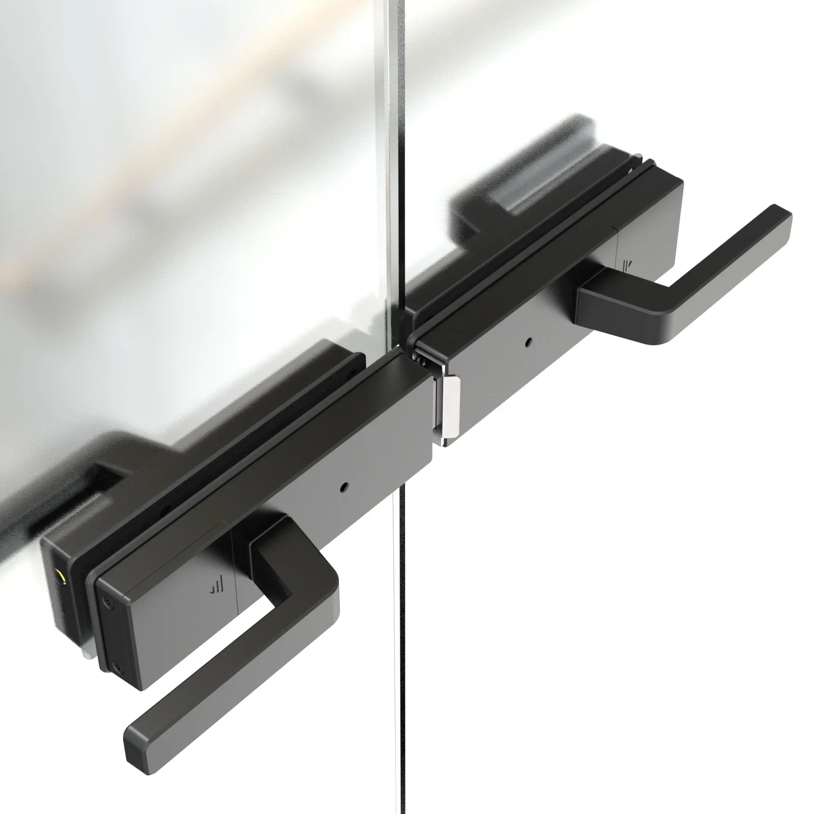 Office Glass Door Double Open Electronic Password Lock With Mechanical Key High Partition Door Fingerprint Lock