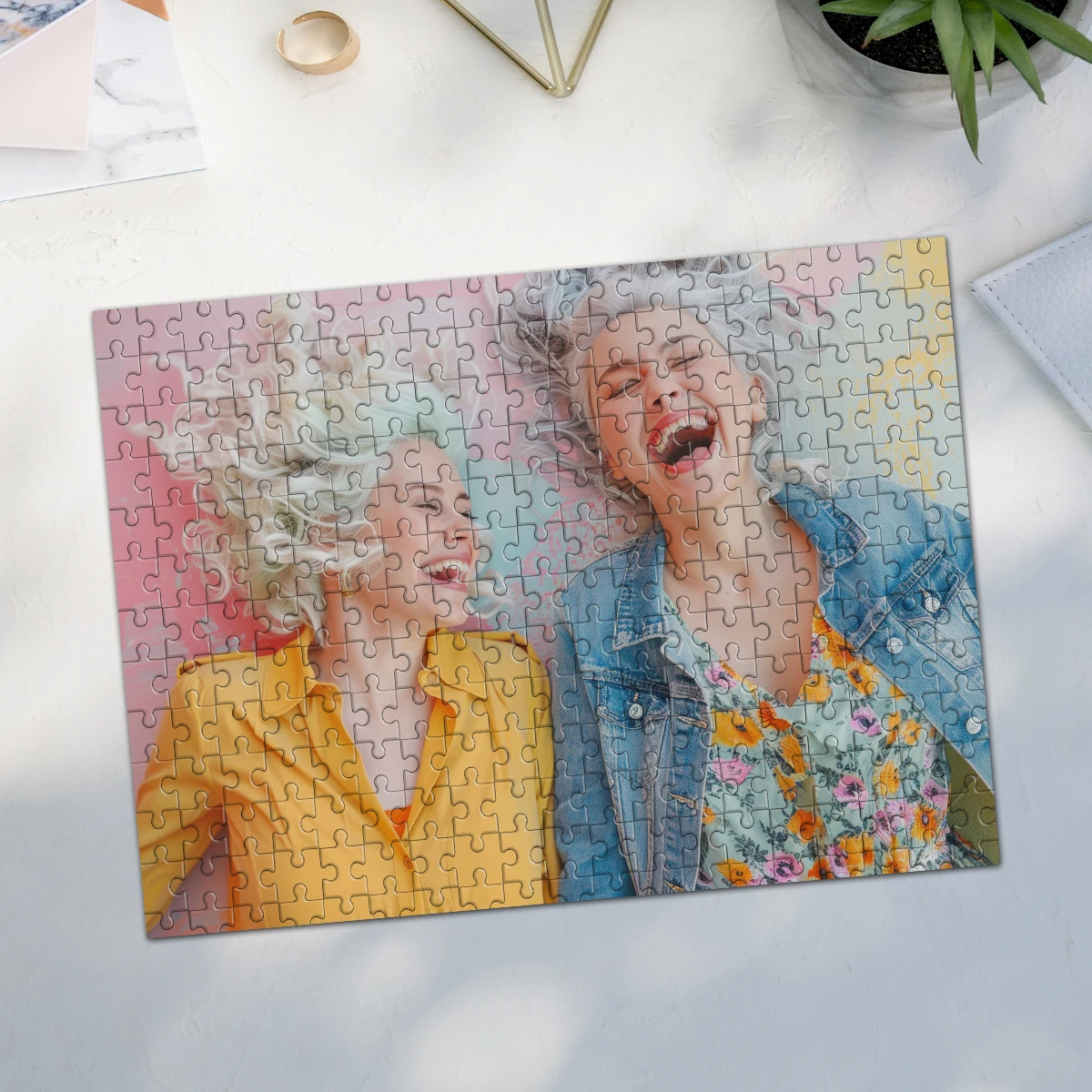 35/300/500/1021ピース パーソナライズされたカスタム写真パズル 友人へのパーソナライズされたパズルは、家族や友人へのユニークな贈り物になります