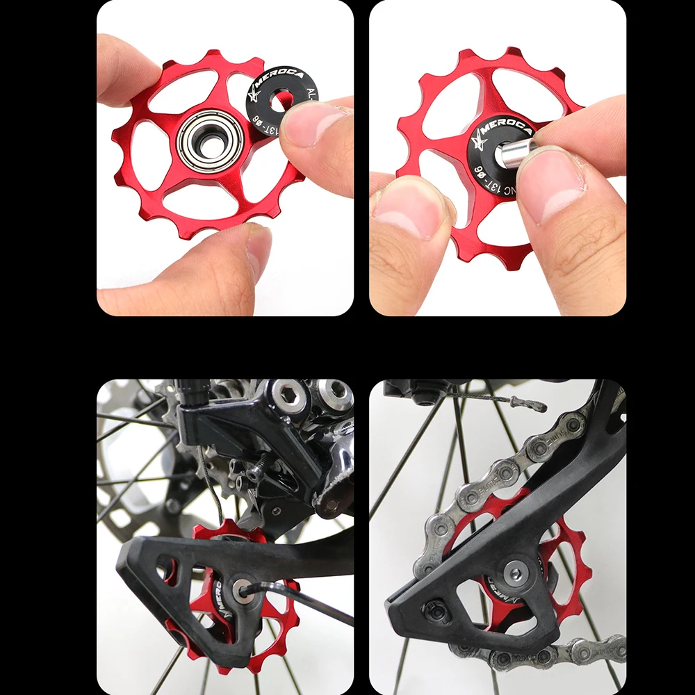 Bicycle Rear Derailleur Jockey Wheel 11t 13t Steel Bearing Pulley Road Bike Guide Roller Reversing Drive Wheel