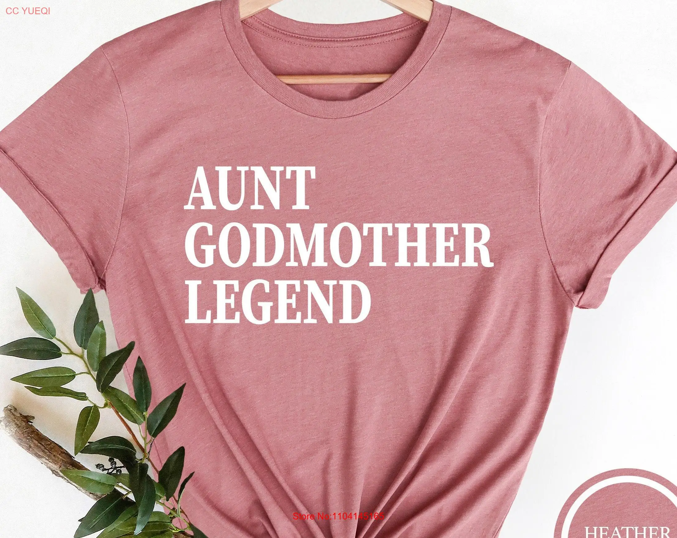 

Aunt Godmother Legend T Shirt for Baptism Cute Proposal Godmom Funny Godparent long or short sleeves