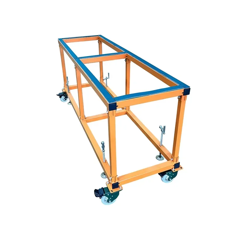Adjustable Work Table Tools Stainless Steel Four-Wheel for Working With Quartz Slabs Processing