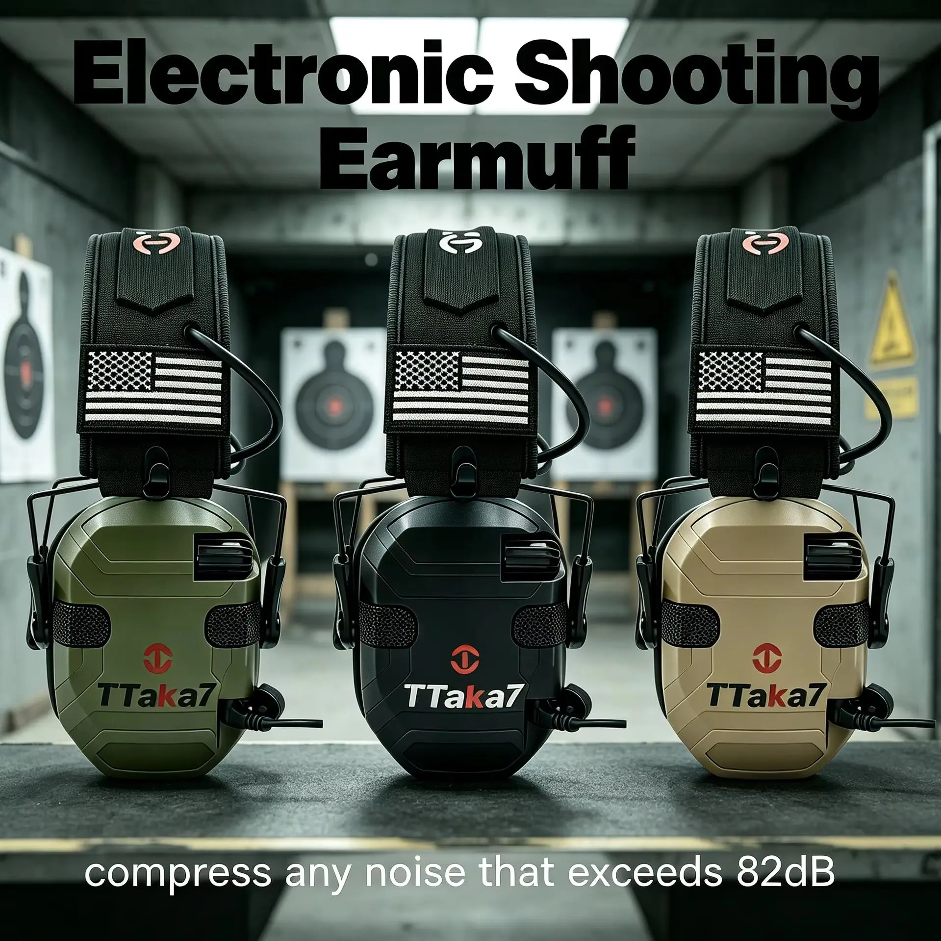 New Tactical Electronic Shooting Foldable Earmuff Case Anti-noise Headphone Sound Amplification Hearing Protection Headset