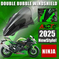 2025 NEW Double Bubble Viser Windshield Windscreen Wind Deflector For Kawasaki Ninja ZX-4RR 4R 25R 25RR ZX4RR ZX4R ZX25R ZX25RR