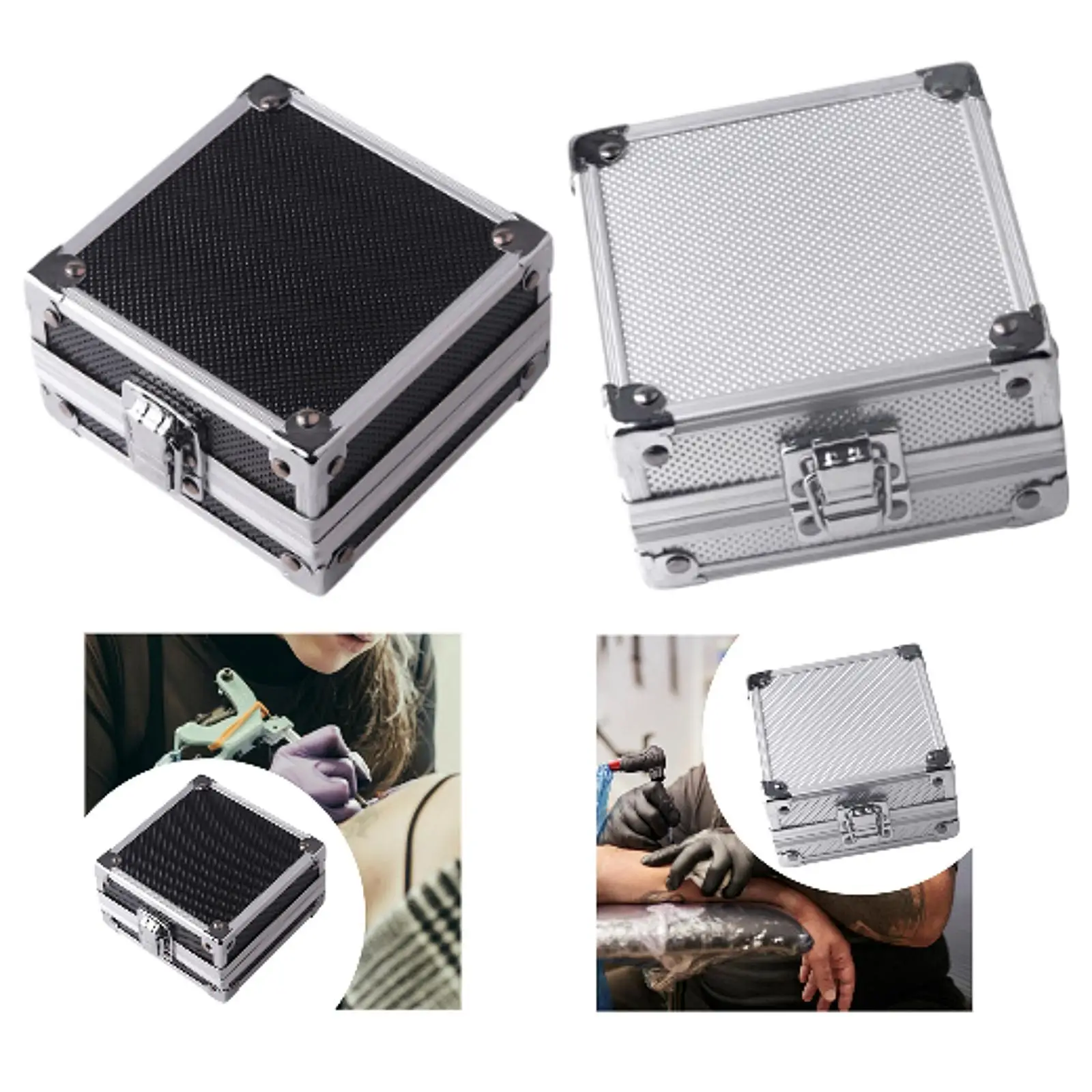 Tattoo Kit Box Large Capacity Tool Box Multifunctional Portable Lockable Tattoo Carrying Case Storage Bag Tattoo Case Organizer