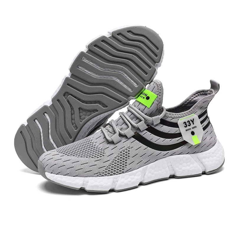 Fashion Sneakers Men Women Shoes High Quality Sole Fly Weave Breathable Running Jogging Tennis Shoes Comfortable Casual Walking